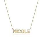 Large Diamond Name Necklace