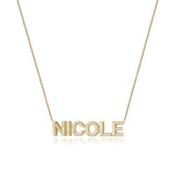 Large Diamond Name Necklace