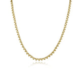 Golden Heart Tennis Necklace