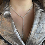 Pear Drop Lariat Tennis Necklace