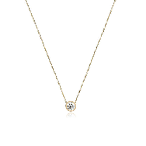 Small Solitaire Diamond Necklace