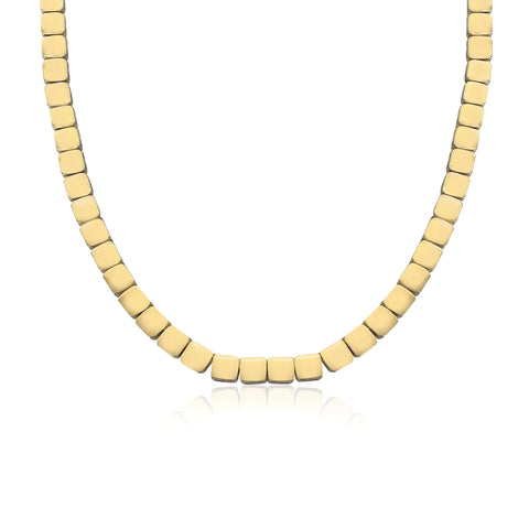 Large Golden Square Necklace