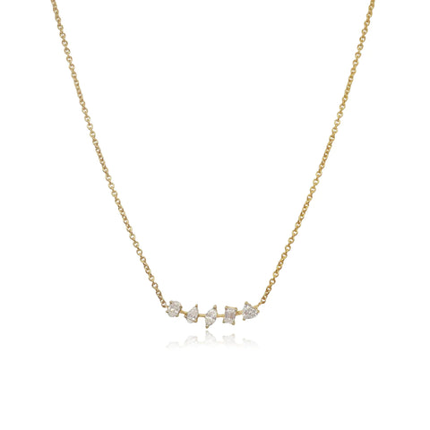 Multi Shape Five Diamond Necklace