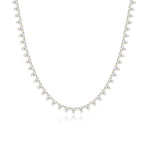 Trio Diamond Half Way Necklace