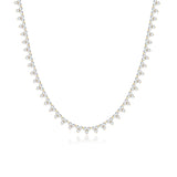 Trio Diamond Half Way Necklace