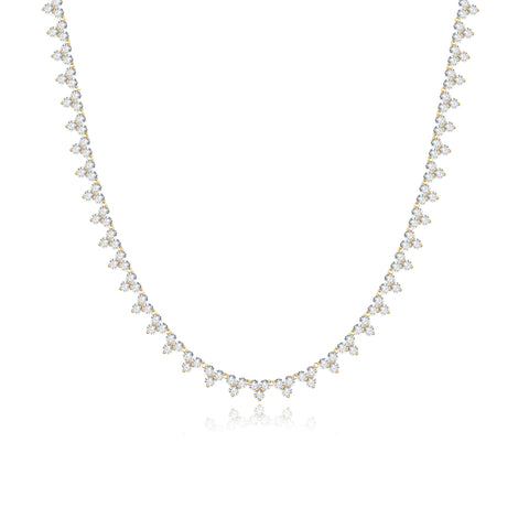 Trio Diamond Half Way Necklace