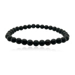 Large Onyx Bead Men Bracelet