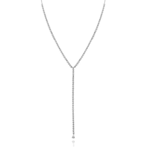 Pear Drop Lariat Tennis Necklace