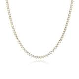 Thin Three Prong Diamond Tennis Necklace