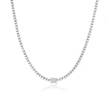 Solitaire Diamond Tennis Necklace