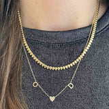 Golden Pear Tennis Necklace