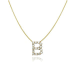 Large Diamond Initial Necklace