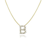 Large Diamond Initial Necklace