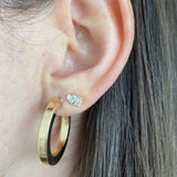 Square Gold Tube Hoops