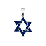 Large Enamel Modern Star of David Charm