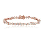 Multi Shape Bezel Diamond Tennis Bracelet