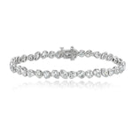 Multi Shape Bezel Diamond Tennis Bracelet