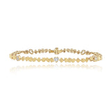 Multi Shape Diamond Golden Bracelet