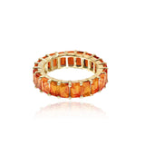 Gemstone Eternity Ring Emerald Cut