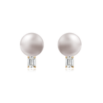 Pearl and Solitaire Diamond Earring