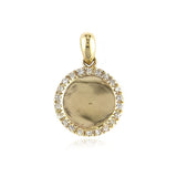 Round Pave Plate Charm