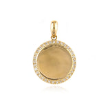 Round Pave Plate Charm