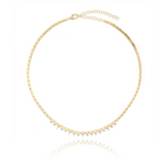 Spike Golden Tennis Necklace