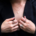 Lowercase Pave Initial Necklace