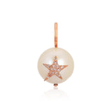 Pave Star on Pearl Charm