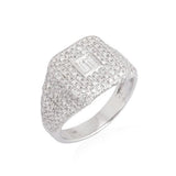 Diamond Baguette Signet Ring