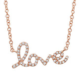 Script Love Necklace