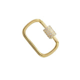 Pave Gold Lock Charm