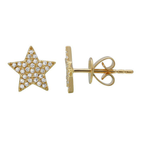 Large Pave Star Studs