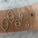 Small Evil Eye Cutout Bracelet