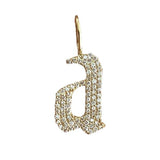 Jumbo Pave Gothic Initial Charm