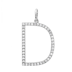 Large Pave Initial Charm