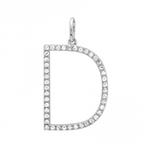 Large Pave Initial Charm