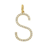 Large Pave Initial Charm