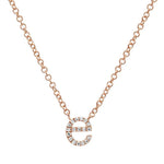 Lowercase Pave Initial Necklace