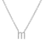 Lowercase Pave Initial Necklace