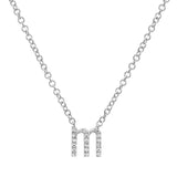 Lowercase Pave Initial Necklace