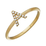 Diamond Initial Ring