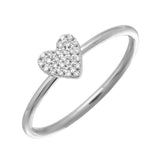 Mini Heart Pave Ring