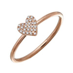 Mini Heart Pave Ring