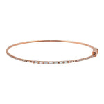 Thin Pave and Baguette Bangle