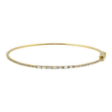 Thin Pave and Baguette Bangle