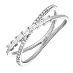 Diamond and Baguette Twist Ring