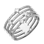 Round Diamonds Multi Pave Ring