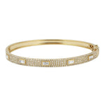 Large Baguette and Pave Bangle