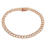 Small Diamond Cuban Chain Bracelet